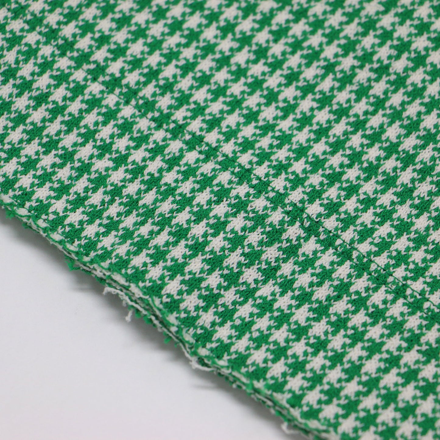 コットン タイト スカート / ミディ丈 カットソー素材 ハウンドトゥース 千鳥柄