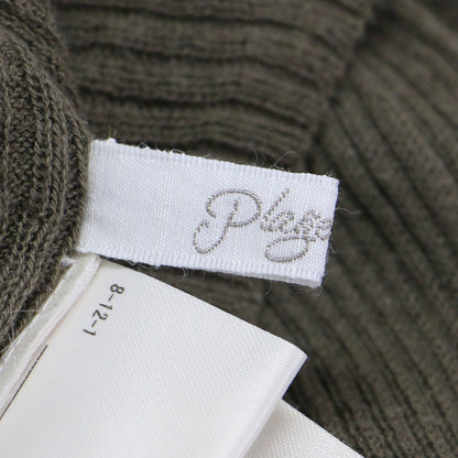 20春夏 ノースリーブ リブ ニット / クルーネック コットン リネン