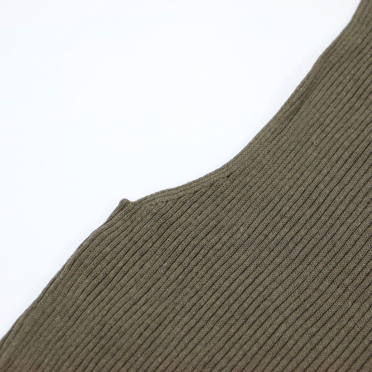 20春夏 ノースリーブ リブ ニット / クルーネック コットン リネン