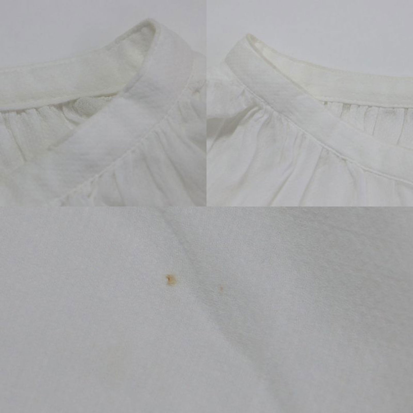 コットン ボリューム ワンピース / ロング丈 長袖 ノーカラー