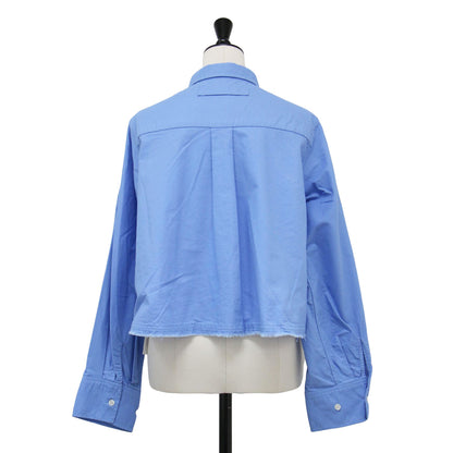 24秋冬 オックスフォード カットオフ シャツ / 長袖 ショート丈 ボタンダウン コットン