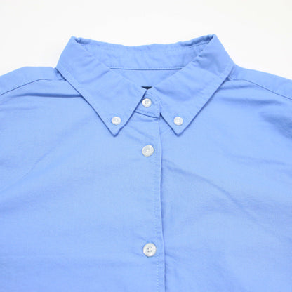 24秋冬 オックスフォード カットオフ シャツ / 長袖 ショート丈 ボタンダウン コットン