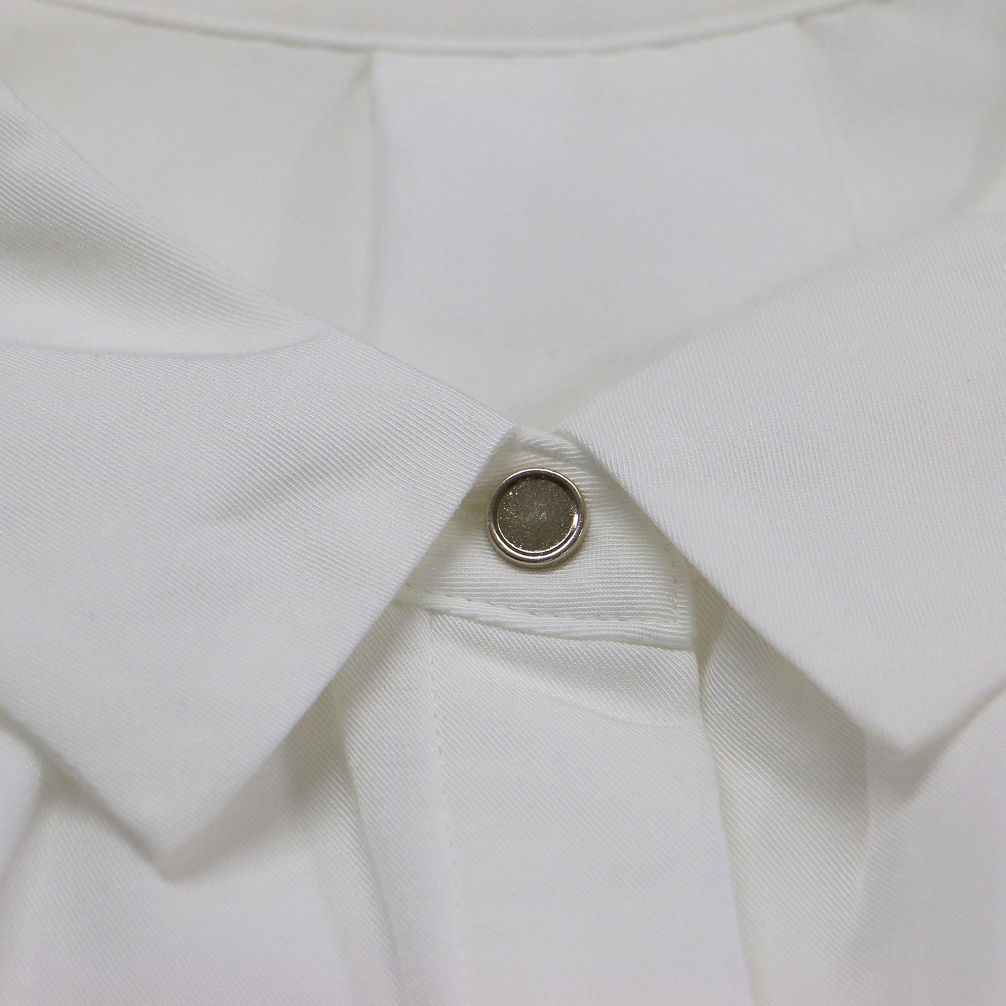 24春夏 襟付き ワイド ショートスリーブ シャツ / ブラウス 半袖 スリット 接触冷感