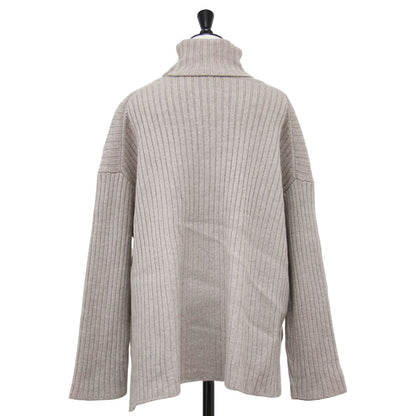 20秋冬 マキシ ワイド リブ タートル ニット / MAXI wide rib turtle プルオーバー 長袖 ウール