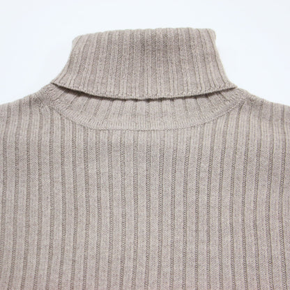 20秋冬 マキシ ワイド リブ タートル ニット / MAXI wide rib turtle プルオーバー 長袖 ウール