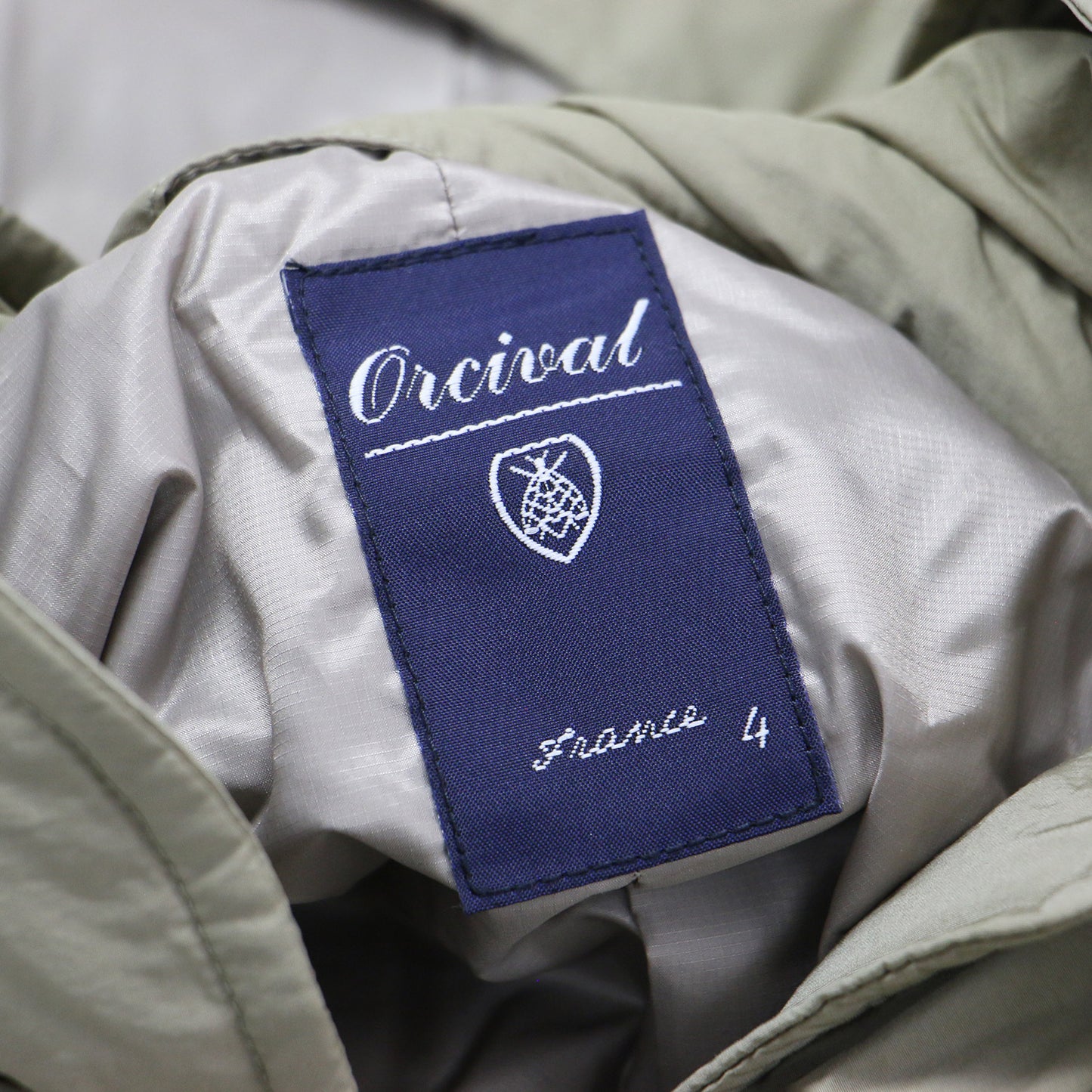 Koma Thermo ナイロン タフタ モッズコート / ロング フード付き ラグランスリーブ 中綿