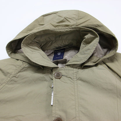 Koma Thermo ナイロン タフタ モッズコート / ロング フード付き ラグランスリーブ 中綿