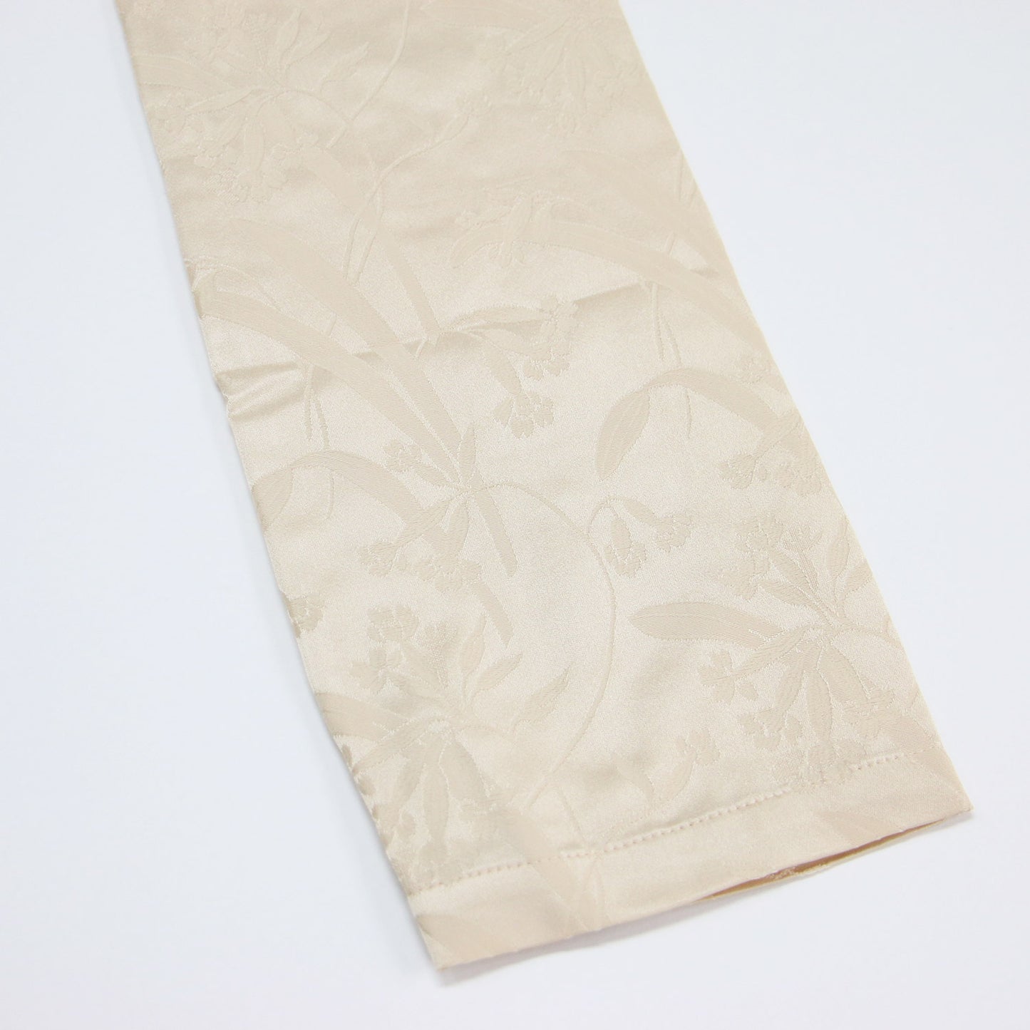 ボタニカルフラワー ジャガード シャツ / ロング丈 長袖 花柄 光沢 ヴィンテージ