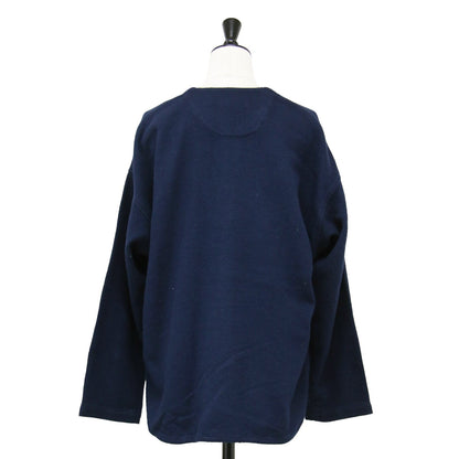 20秋冬 ブラッシュドツイル ヘンリーネック ロングスリーブ シャツ / ブラウス 長袖 クルーネック コットン