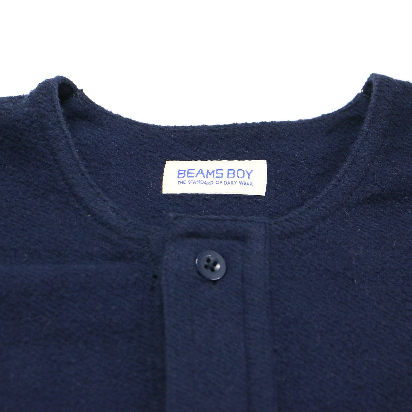 20秋冬 ブラッシュドツイル ヘンリーネック ロングスリーブ シャツ / ブラウス 長袖 クルーネック コットン