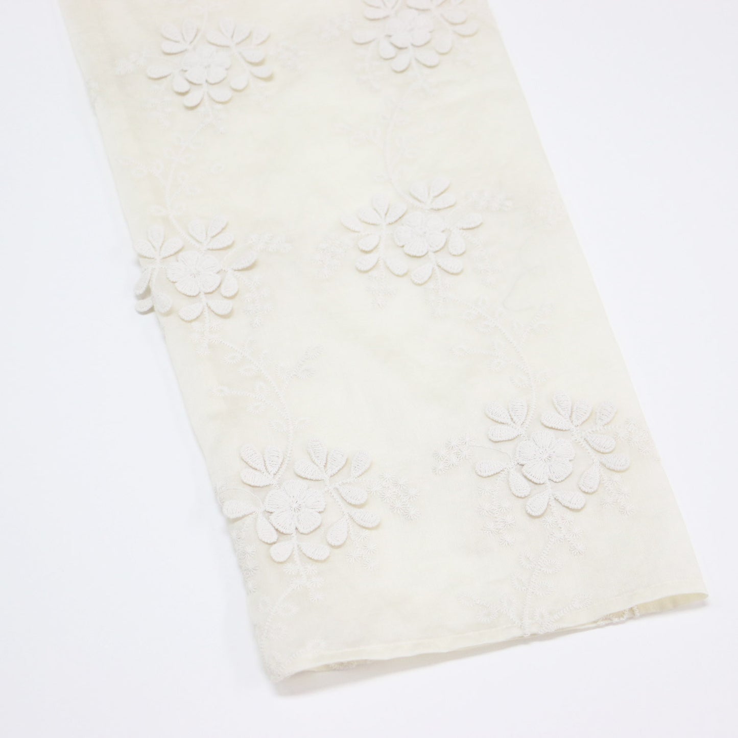24春夏 セルロース ナイロン エンブロイダリー シャツ 2WAY / ブラウス 長袖 花柄 刺繍