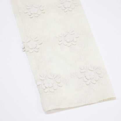 24春夏 セルロース ナイロン エンブロイダリー シャツ 2WAY / ブラウス 長袖 花柄 刺繍