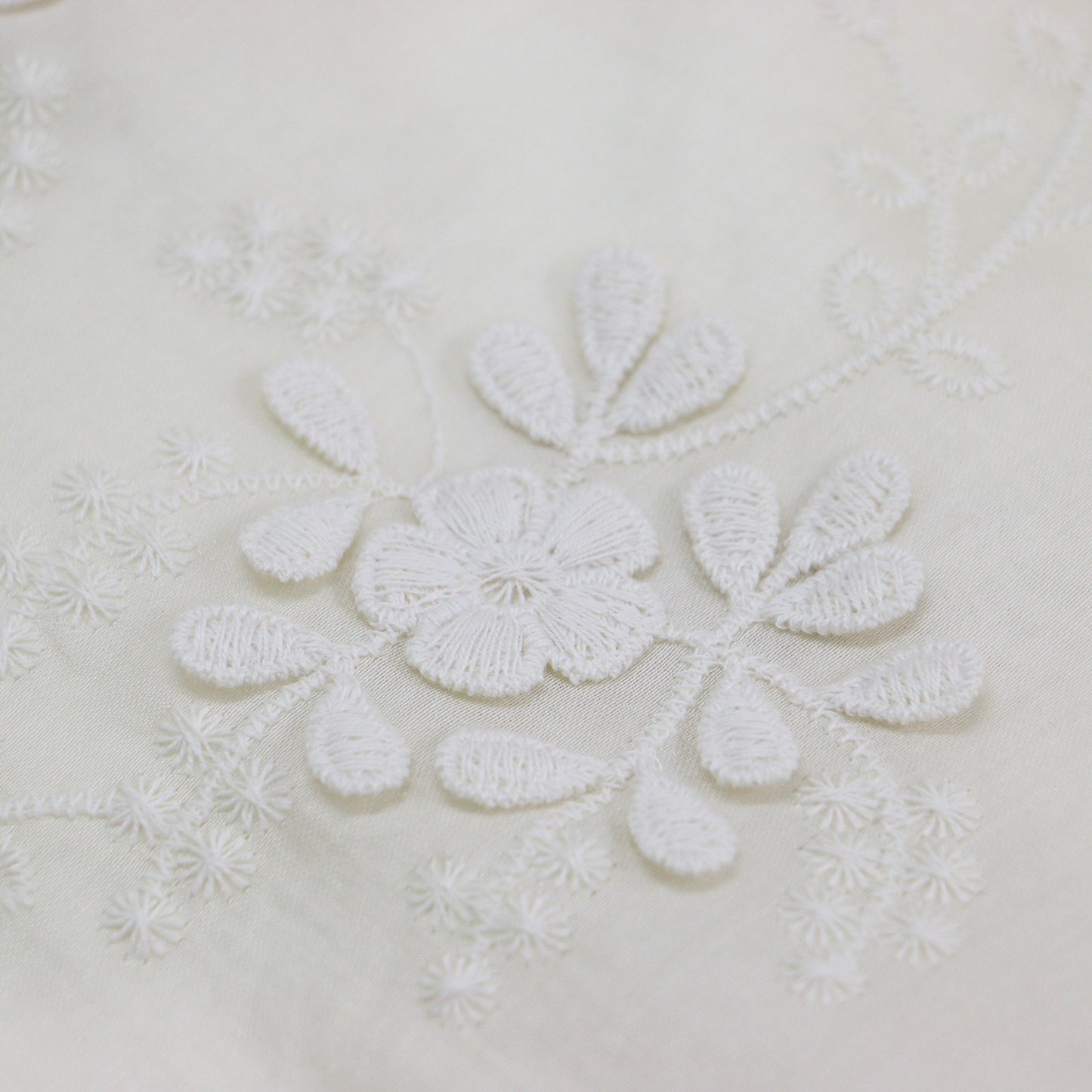 24春夏 セルロース ナイロン エンブロイダリー シャツ 2WAY / ブラウス 長袖 花柄 刺繍