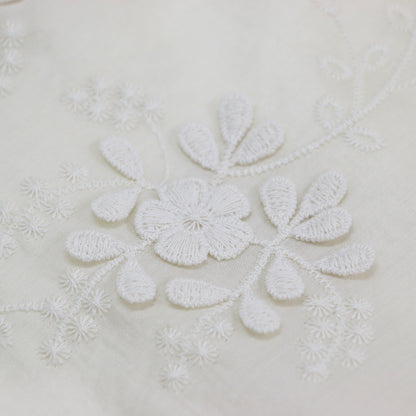 24春夏 セルロース ナイロン エンブロイダリー シャツ 2WAY / ブラウス 長袖 花柄 刺繍
