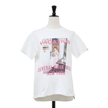 黒柳徹子 ニューヨーク Ｔシャツ VACATION / 半袖 ショートスリーブ クルーネック フォトプリント コットン