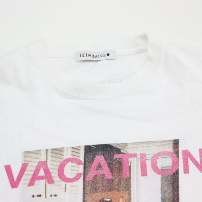 黒柳徹子 ニューヨーク Ｔシャツ VACATION / 半袖 ショートスリーブ クルーネック フォトプリント コットン