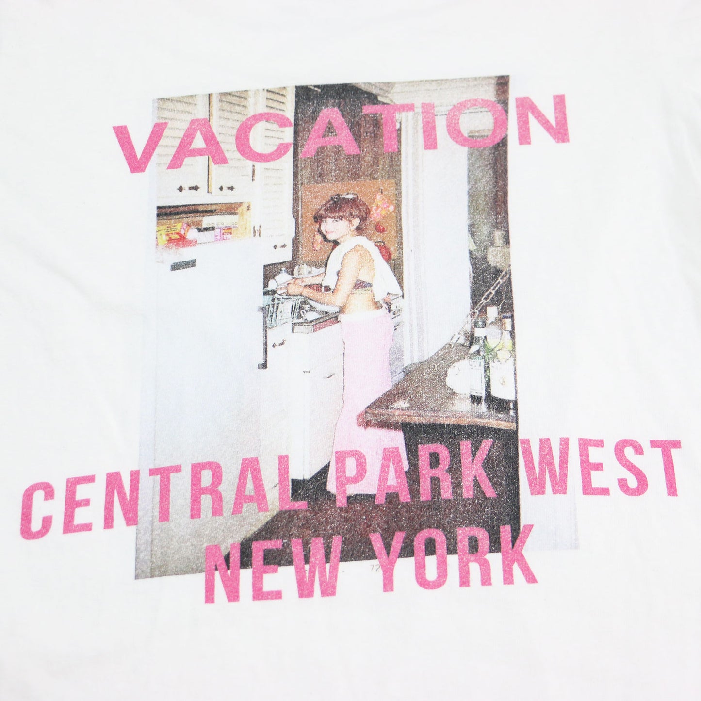 黒柳徹子 ニューヨーク Ｔシャツ VACATION / 半袖 ショートスリーブ クルーネック フォトプリント コットン