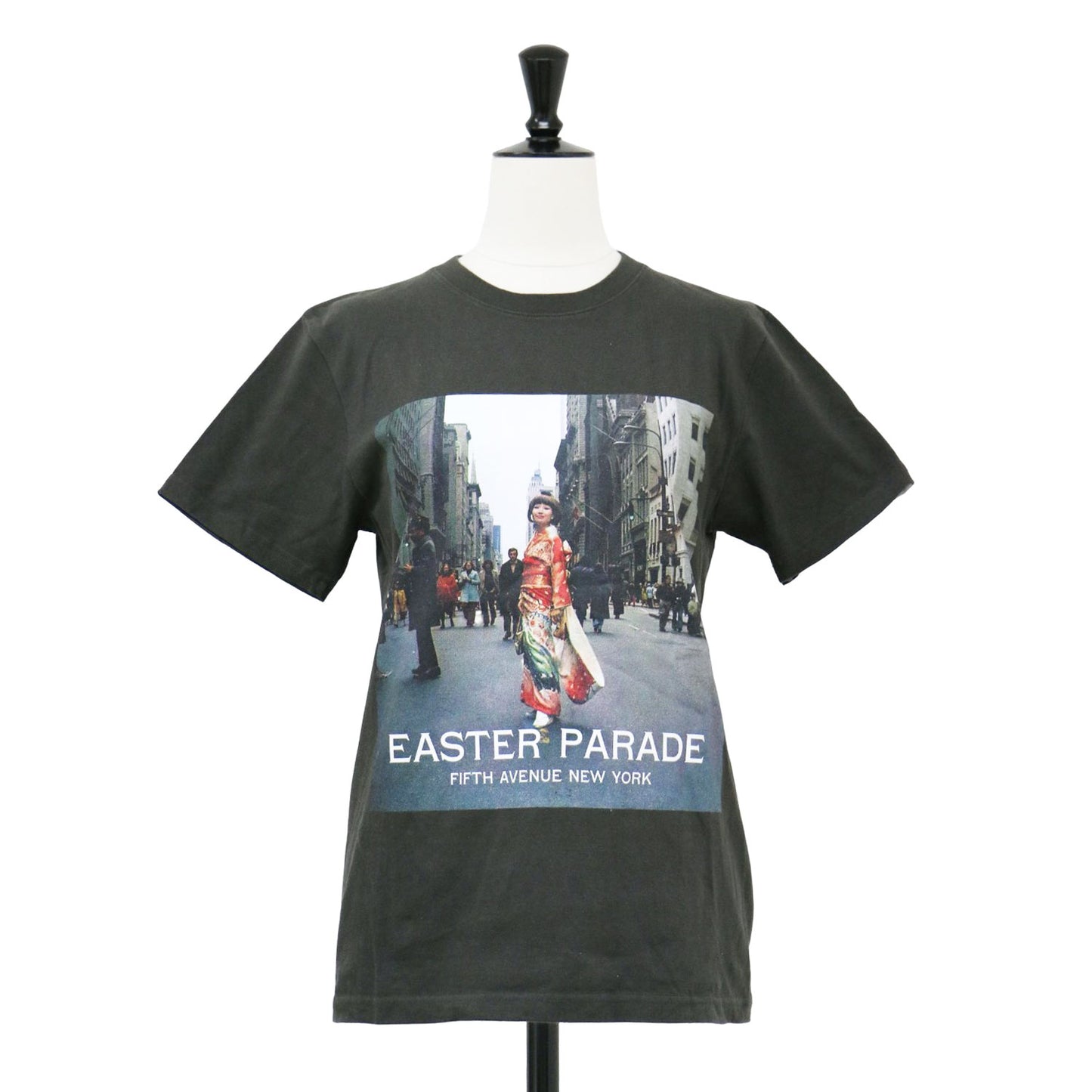黒柳徹子 ニューヨーク Tシャツ EASTER PARADE / 半袖 クルーネック フォトプリント コットン