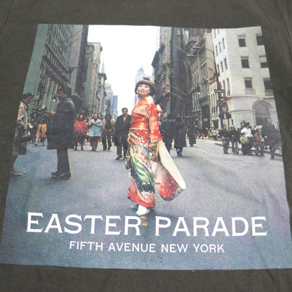黒柳徹子 ニューヨーク Tシャツ EASTER PARADE / 半袖 クルーネック フォトプリント コットン