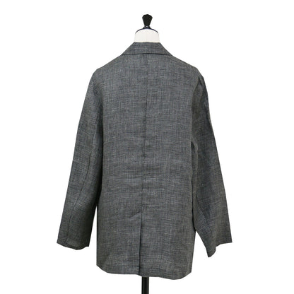 アンクル リネン ジャケット / uncle LINEN jacket テーラードジャケット シングル 千鳥柄