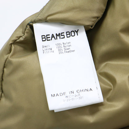 20秋冬 ナイロン タフタ リバーシブル ダウン ベスト / ショート丈 スタンドカラー