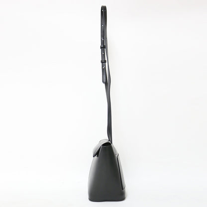 ミニ ショルダーバッグ YH-592 / ロゴ 台形 床革 レザー