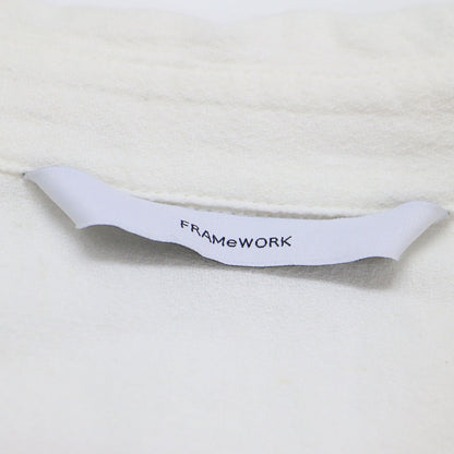 22春夏 コットン リネン アムンゼン ブラウス / シャツ 長袖 9分袖 スキッパー衿