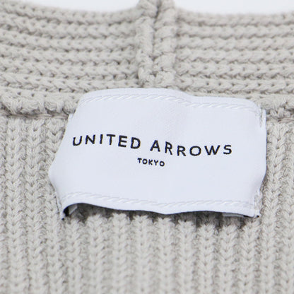 22春夏 Vネック ニット ベスト / プルオーバー 片アゼ編み コットン ポリエステル