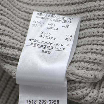 22春夏 Vネック ニット ベスト / プルオーバー 片アゼ編み コットン ポリエステル