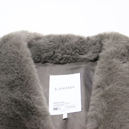 24秋冬 エコファー ミドル ジレ / ECO FUR MIDDLE GILET ベスト Vネック フェイクファー