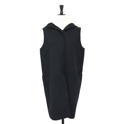 ウール フード付き ロング ベスト / CUCITO A MANO ジレ Iライン