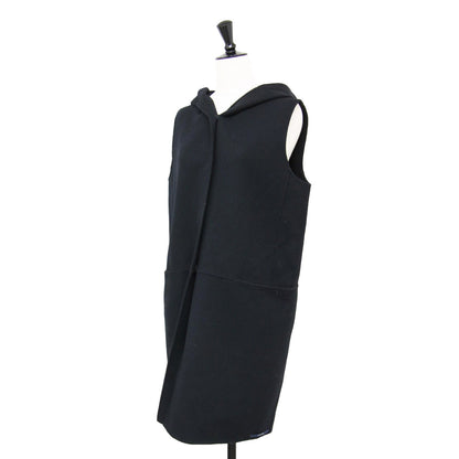 ウール フード付き ロング ベスト / CUCITO A MANO ジレ Iライン