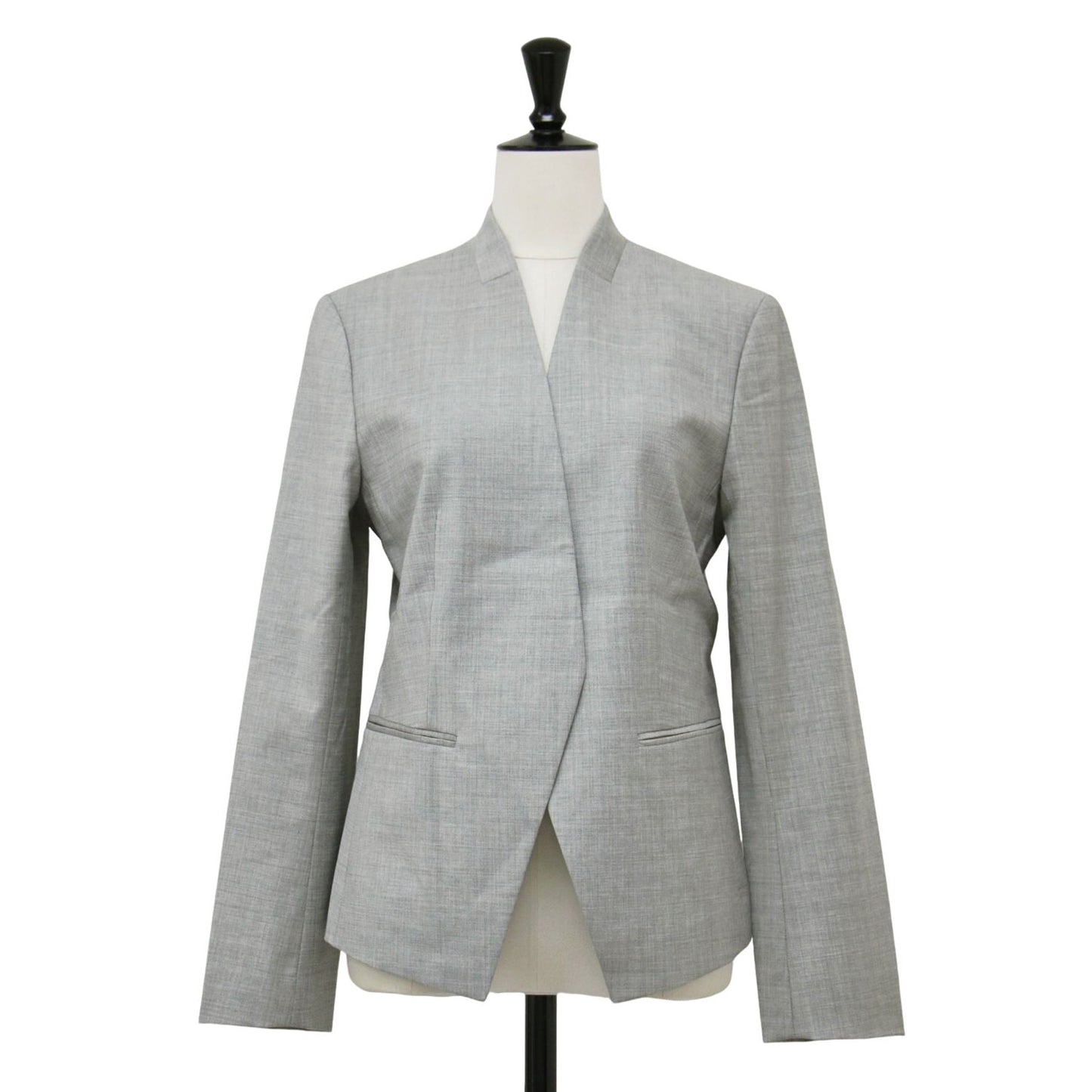 ウール ノーカラー ジャケット / EXECUTIVE DONNA Vネック 長袖 ストレッチ