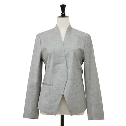 ウール ノーカラー ジャケット / EXECUTIVE DONNA Vネック 長袖 ストレッチ