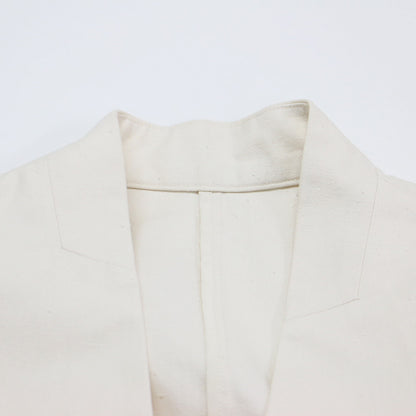 コットン カラーレス ジャケット / COTTON COLLAR LESS JACKE ノーカラー 長袖 Vネック