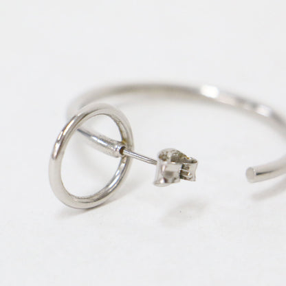 ダブルリング フープ ピアス / 両耳用