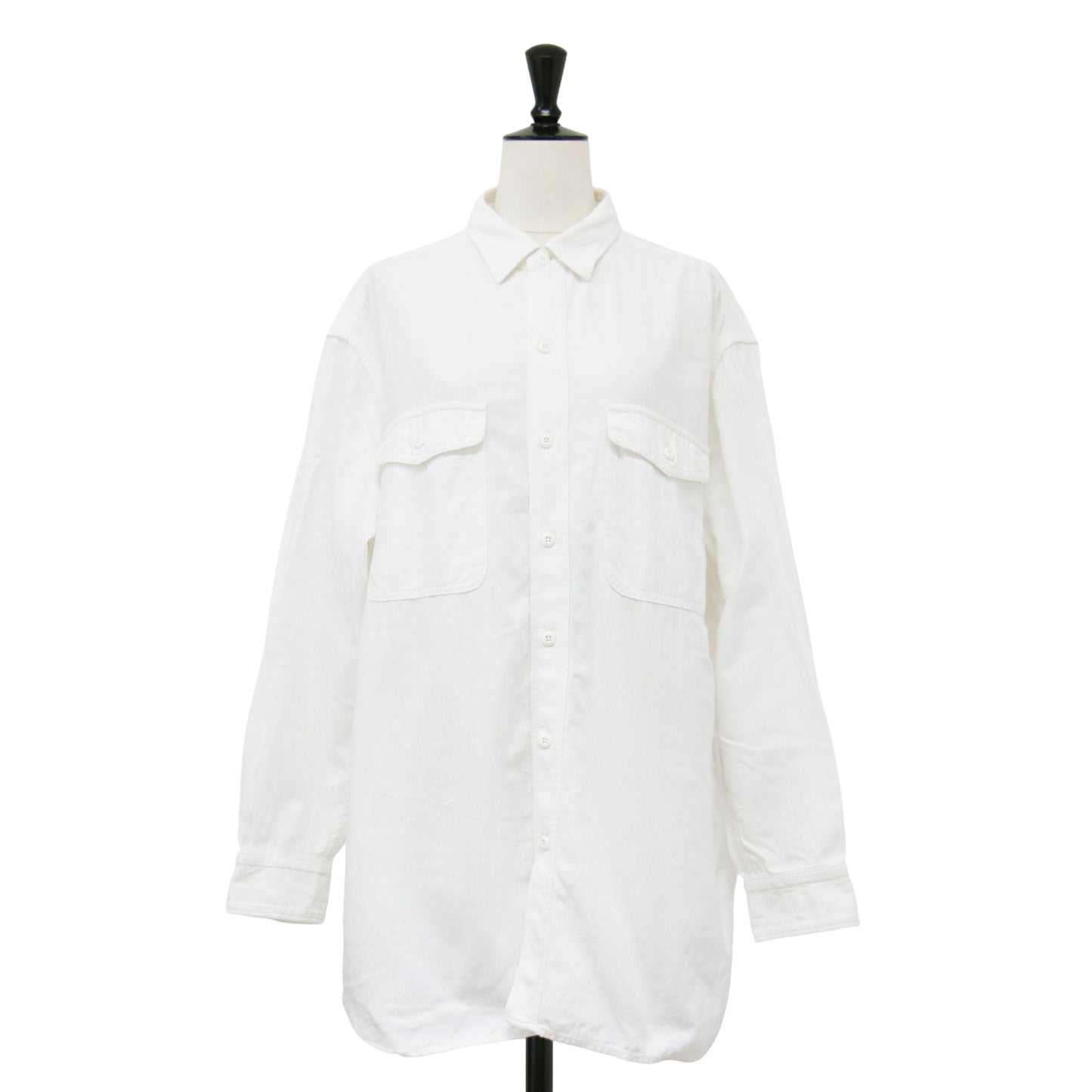 21春夏 ドビーシャツ / Dobby ブラウス 長袖 ポケット コットン