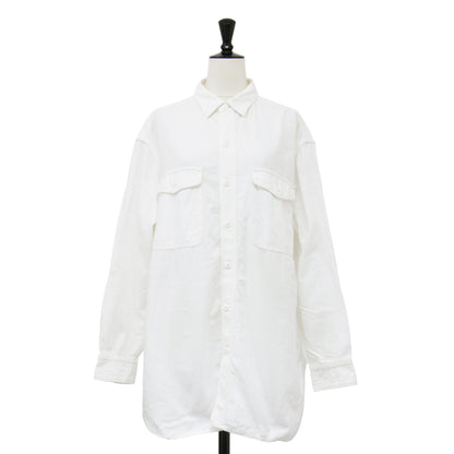 21春夏 ドビーシャツ / Dobby ブラウス 長袖 ポケット コットン