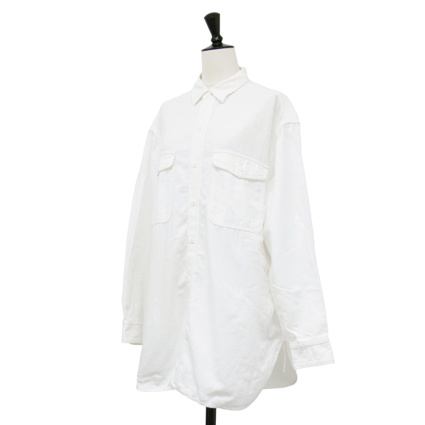 21春夏 ドビーシャツ / Dobby ブラウス 長袖 ポケット コットン