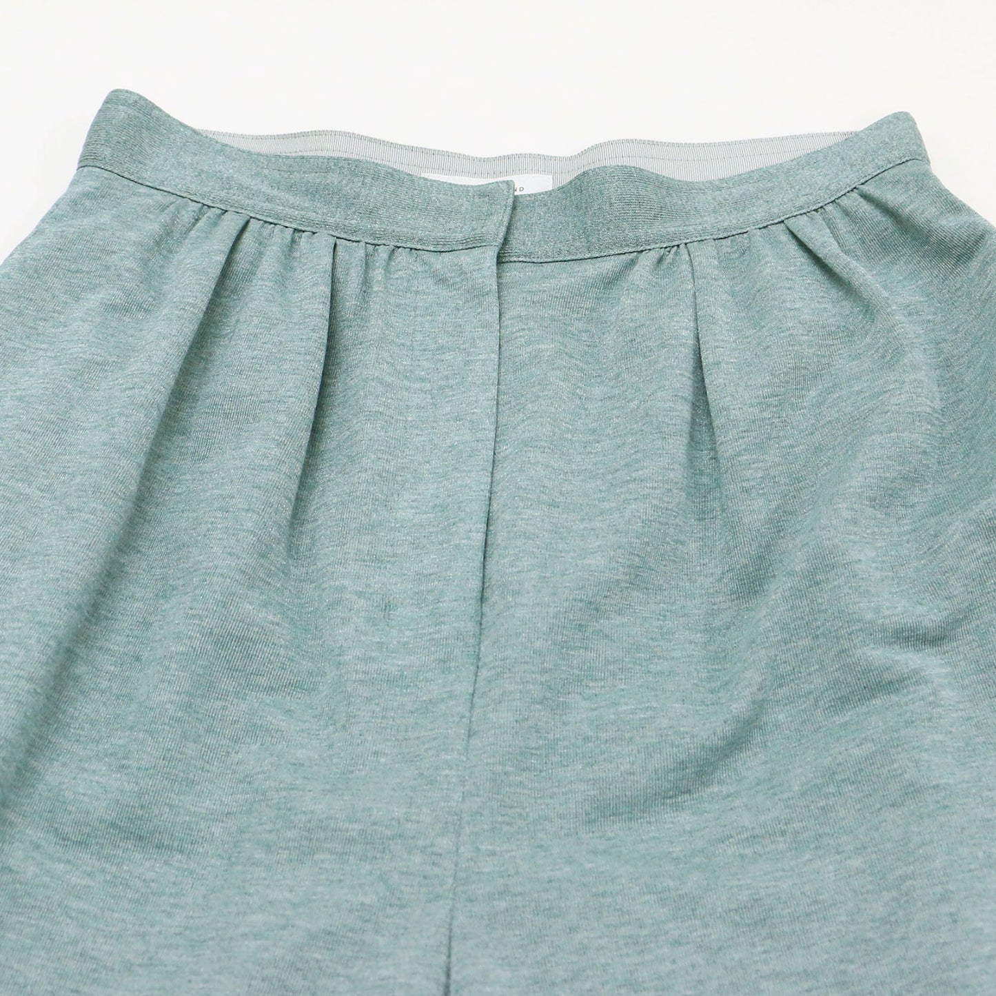 ラメジャージー ウエストギャザー セミワイド パンツ / ストレッチ ウォッシャブル