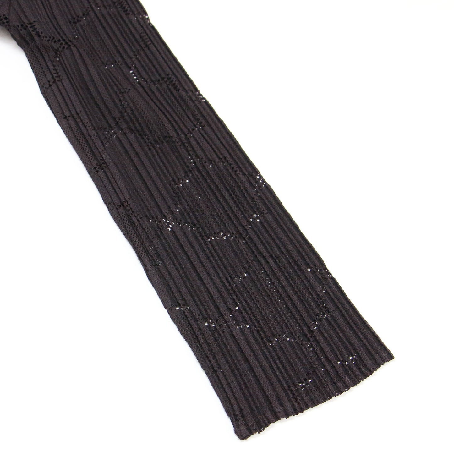 レース ロング カーディガン / ガウン 長袖 ボタンレス シアー スリット プリーツ ウォッシャブル