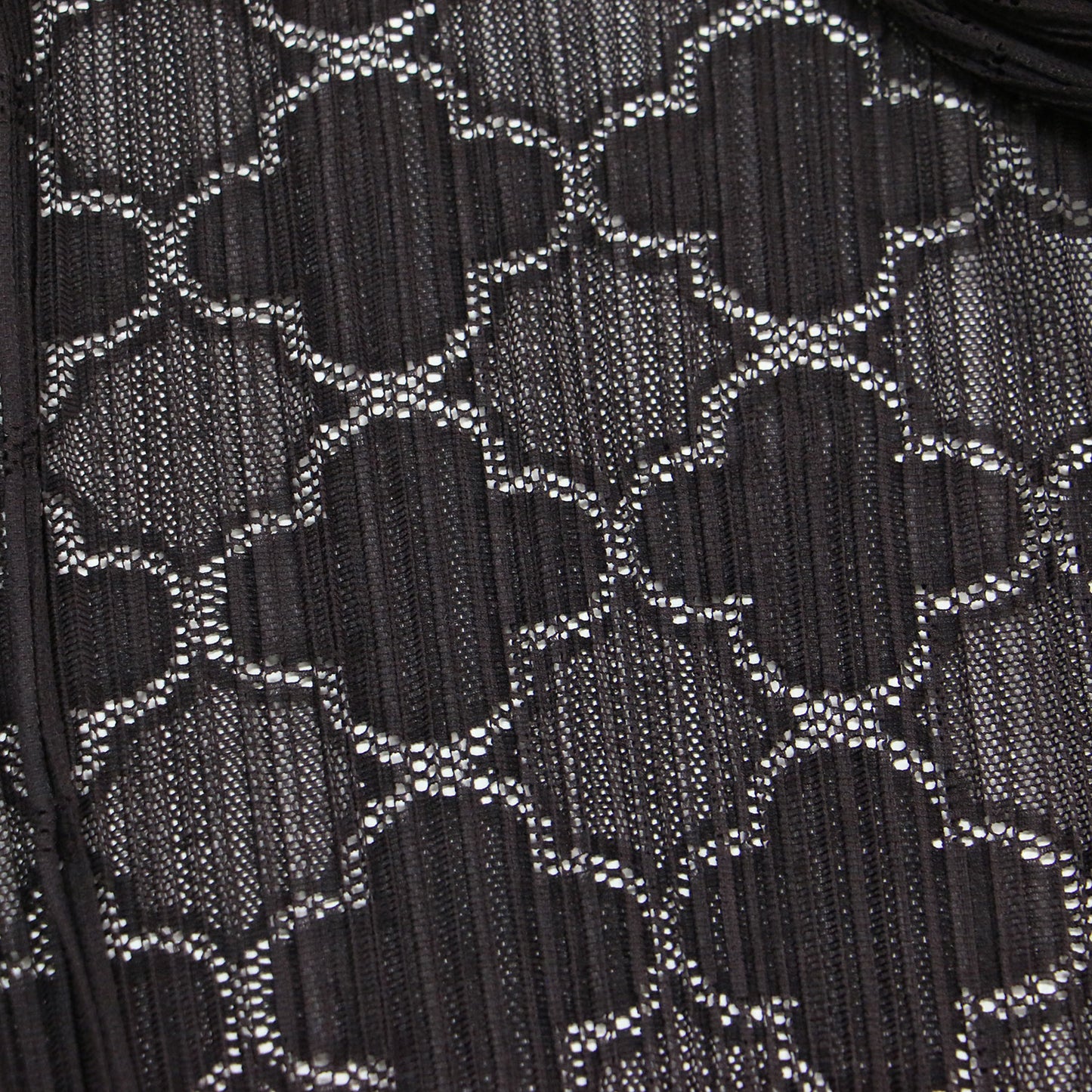 レース ロング カーディガン / ガウン 長袖 ボタンレス シアー スリット プリーツ ウォッシャブル