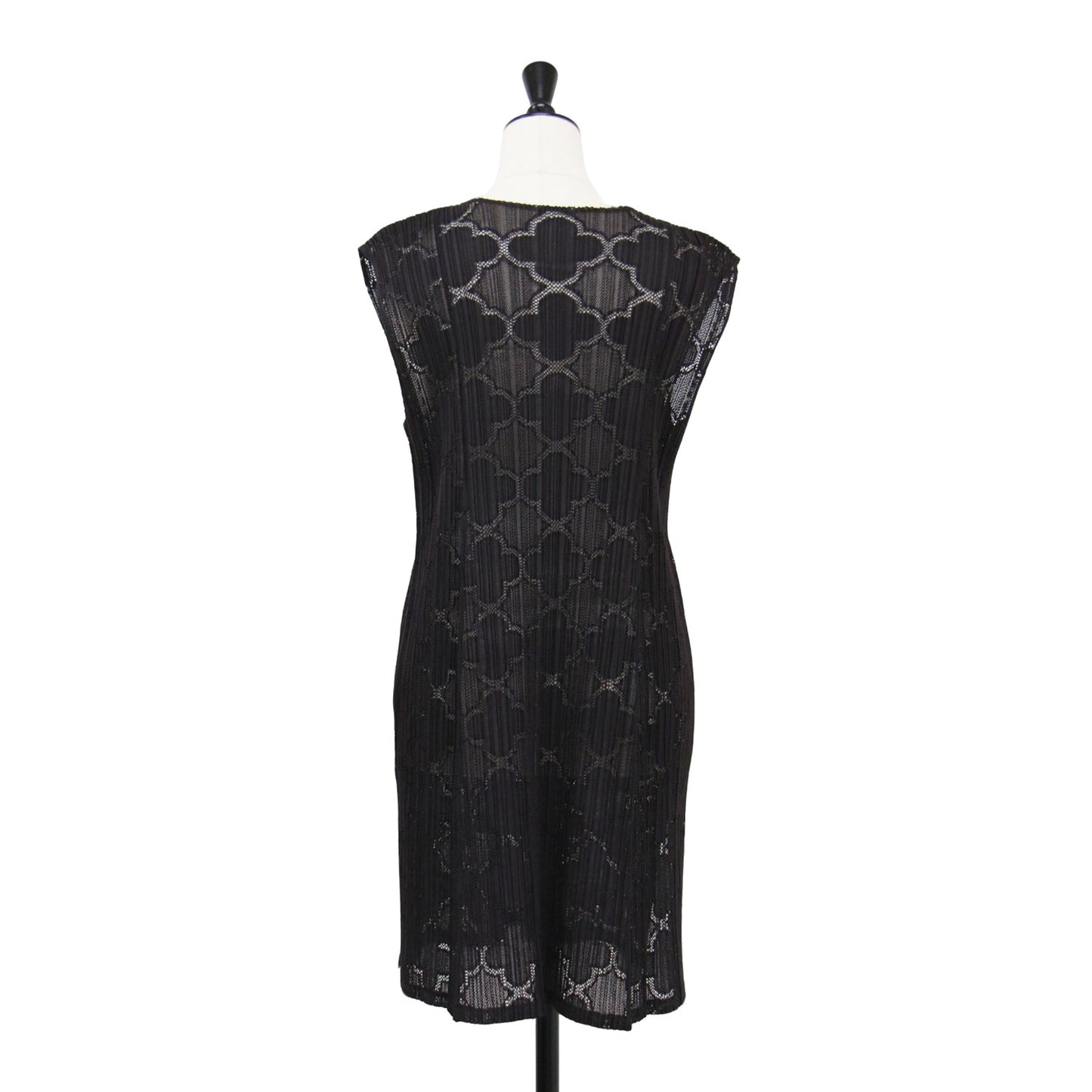 ノースリーブ レース チュニック / ワンピース プリーツ スリット シアー ウォッシャブル