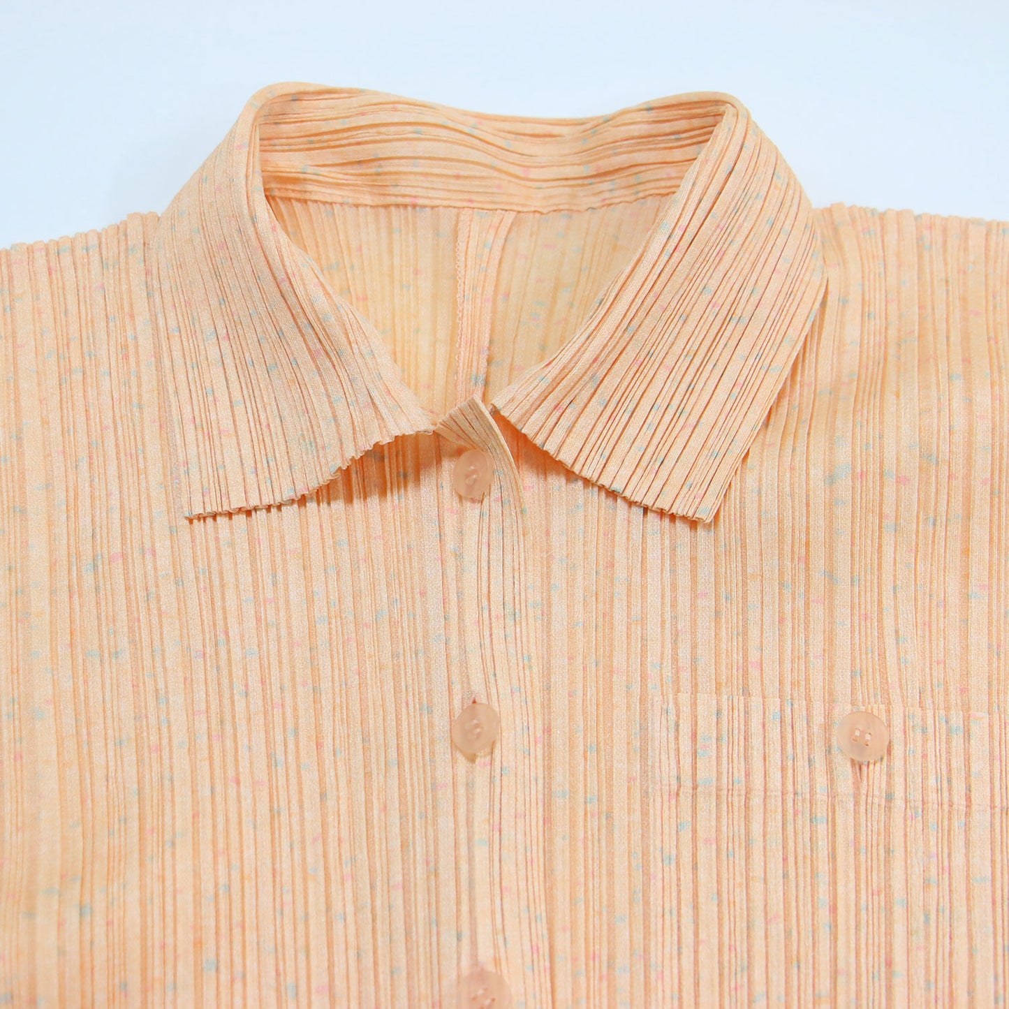 プリーツ シャツ / ブラウス カーディガン 長袖 ドット ウォッシャブル