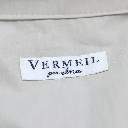 21春夏 ダンプ ロング シャツ ワンピース / 半袖 スキッパー ギャザー ベルト付き コットン