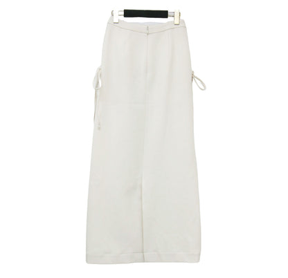 ドローストリング Iライン スカート / DRAWSTRING SKIRT マキシ丈 ギャザー スリット