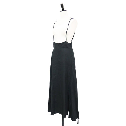 リネン スリット キャミソール ドレス / Linen slit camisole dress ワンピース フレア