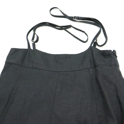 リネン スリット キャミソール ドレス / Linen slit camisole dress ワンピース フレア