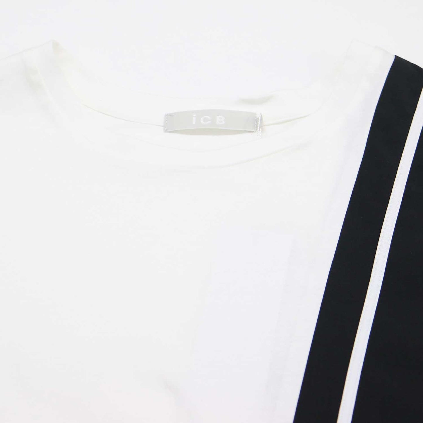 24春夏 シルケット コンビ スムース カットソー / Tシャツ 半袖 バイカラー ワイドシルエット コットン