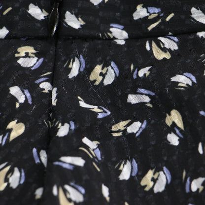 フラワーモチーフ ロングスカート / ミディ丈 ジャガード プリント アシンメトリー ヘム シフォン サイドジップ